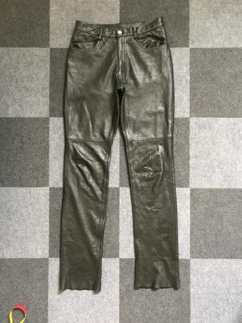 Other Designers Biker Denim - P36 FOUR BARS By RYUICHIRO SHIMAZAKI Cowhide Leather Pant