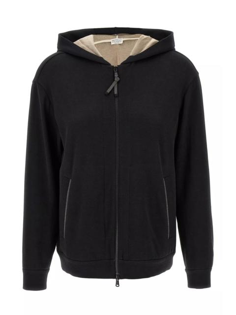Brunello Cucinelli Brunello Cucinelli Women 'Precious Zipper Pull' Hoodie.