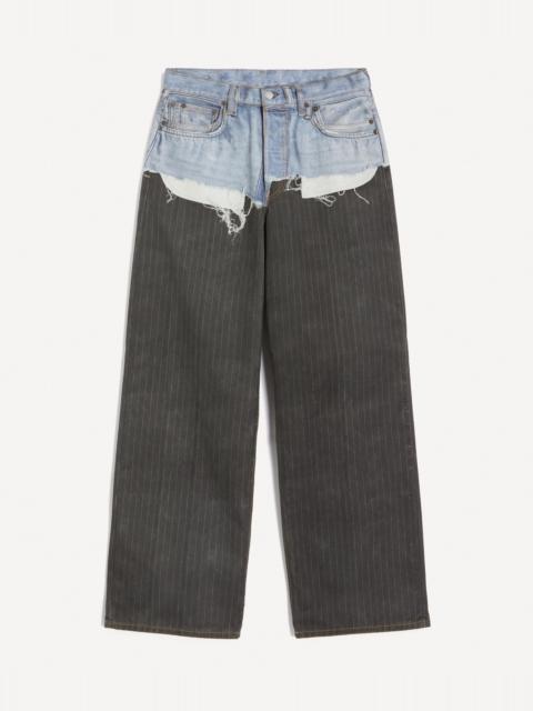 Acne Studios Pinstripe Trompe L’Oeil Denim Trousers