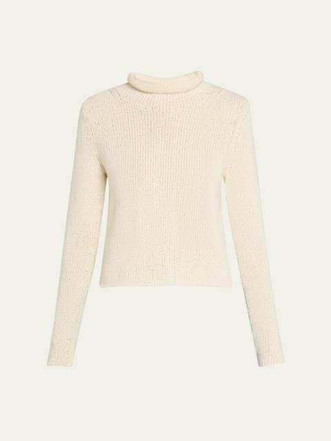 GABRIELA HEARST Daina Cropped Cashmere Turtleneck Sweater