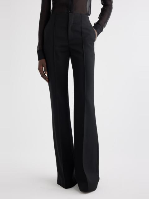 Chloé Wool Flare Trousers in Black at Nordstrom