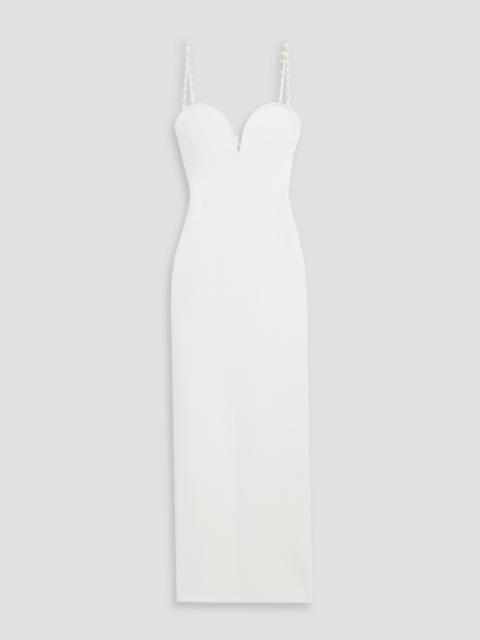 Other Designers Thalia embellished ribbed-knit maxi dress