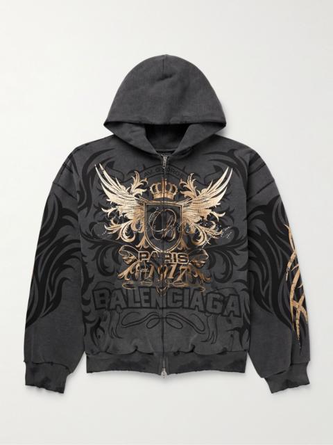 BALENCIAGA Paris Soccer zip-up hoodie | REVERSIBLE
