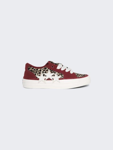 AMIRI Leopard Sunset Skate Low Sneakers Burgundy