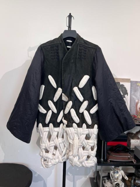 Rick Owens Rick Owens mainline runway down-filled and leather-trimmed jacket