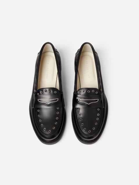 DUKE + DEXTER Wilde Silver Rivet Penny Loafer - Women's