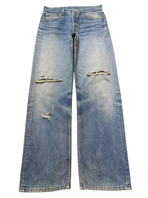 Levi's Vintage 80s Levis 501 Blue Faded Wash Distressed Style Jeans