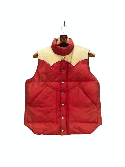 SUGAR CANE VINTAGE SUGAR CANE LEATHER PART DOWN VEST #7276-124