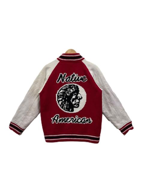 Vintage Native American Knit Varsity Jacket