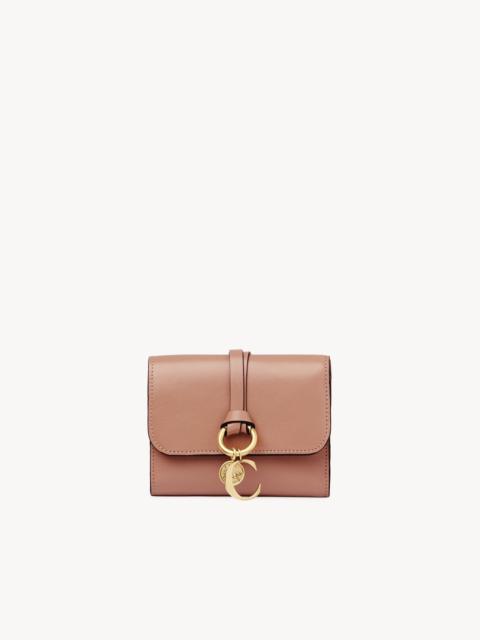Chloé SMALL ALPHABET TRI-FOLD IN SHINY LEATHER