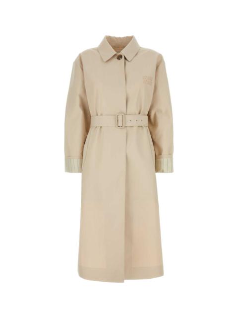 Miu Miu Miu Miu Women Sand Cotton Trench Coat