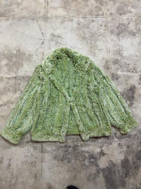 Japanese Brand - Heathered Balloon Sleeved Turtleneck Cardigan