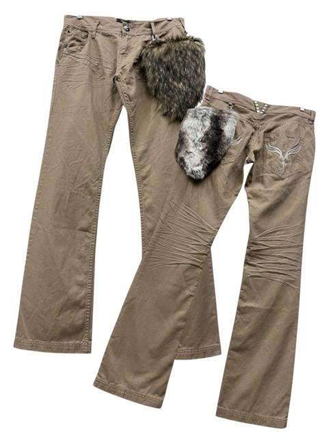 Other Designers 🔥Vice Fairy LGB Fur Runway Vibes Tribal Flare Pants