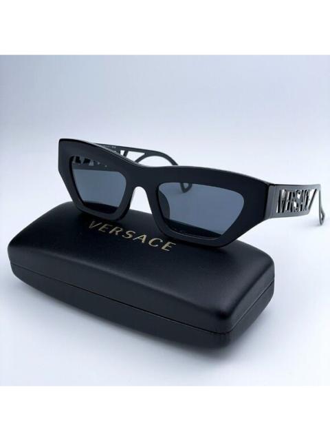 VERSACE SALE! NEW Versace VE4432U 523287 Black Dark Grey Cat Eye Unisex Sunglasses