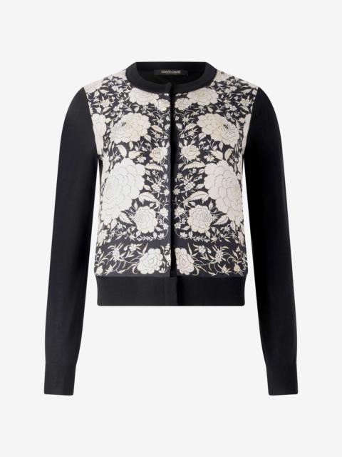 Roberto Cavalli Silk-Blend Cardigan With Flowers