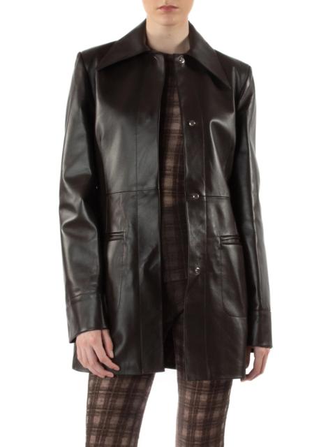 Elleme Mid Length Leather Coat