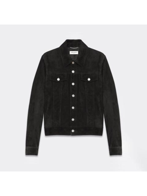 Saint Laurent Suede Trucker Jacket in Medium