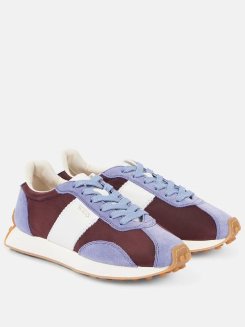 T Vintage suede-trimmed sneakers