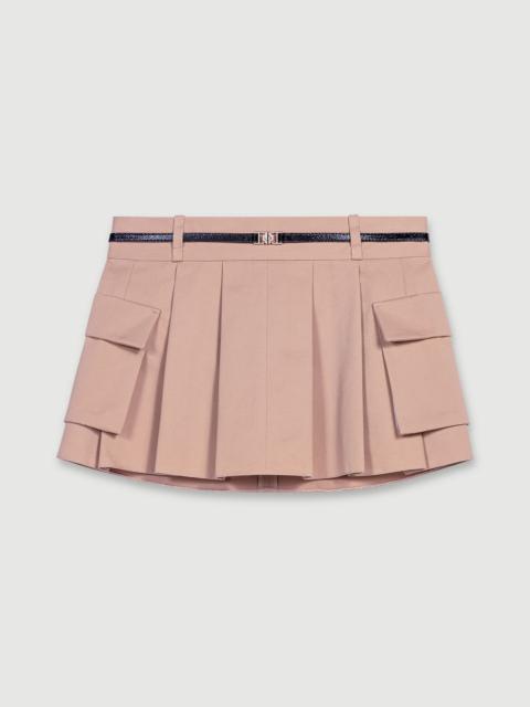 maje Short pleated skirt