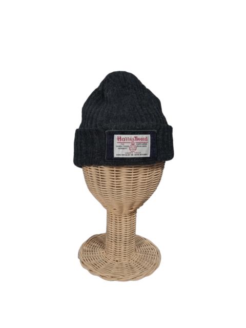 Other Designers Vintage Harris Tweed Charcoal Beanie Hat
