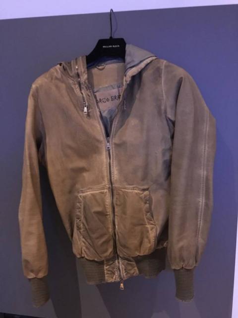 Other Designers Giorgio Brato - Hooded leather jacket Size 50