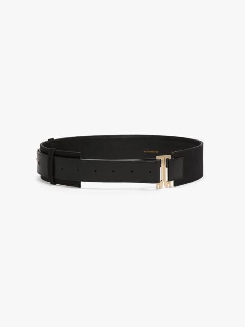 Victoria Beckham Wide Dorian Tuxedo Belt In Black