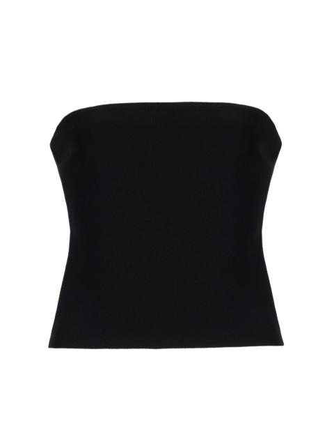MATTEAU Strapless Knitted Top black