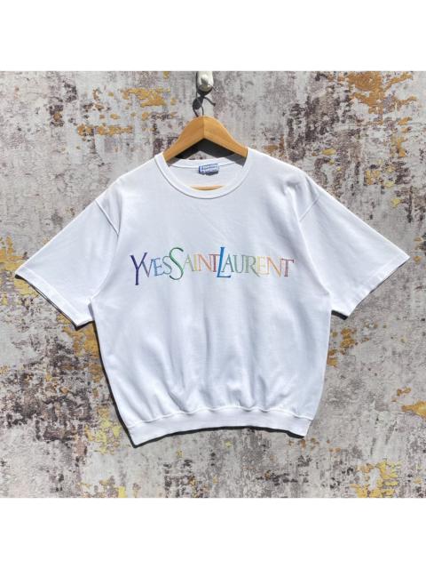 SAINT LAURENT Vintage Yves Saint Laurent Sweatshirt Embroidery Spellout