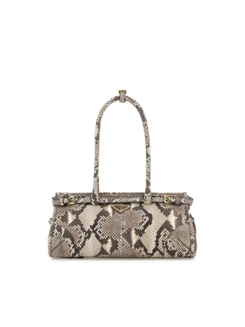 Prada Prada Printed Leather Medium Bonnie Shoulder Bag