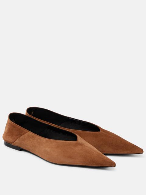 SAINT LAURENT Nour suede ballet flats