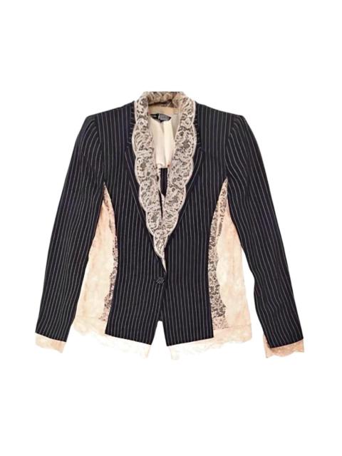 Vintage Gianfranco Ferre Pinstripe Lace Blazer