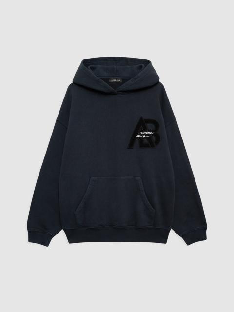 ANINE BING Jaci Hoodie Letterman - Vintage Black