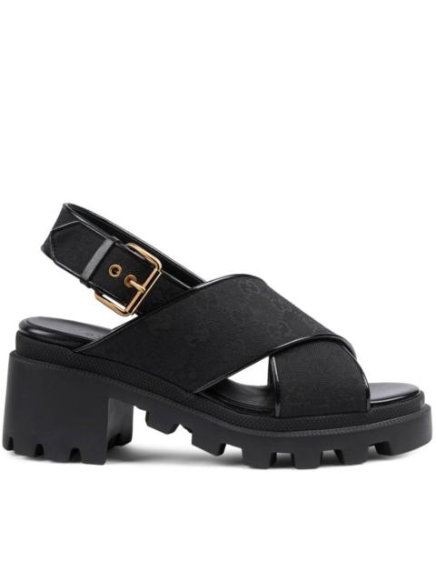 Gucci GG Supreme Lug Sole Sandals
