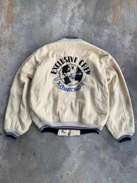 Other Designers Vintage70s American FancyBall Embroided Wool Varsity jacket