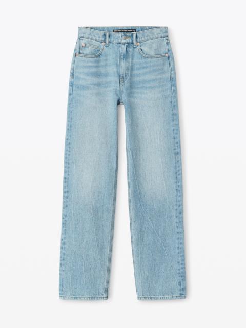 Alexander Wang EZ mid-rise straight-leg jean in denim