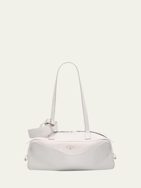 BALENCIAGA Carrie Small Leather Bowling Shoulder Bag