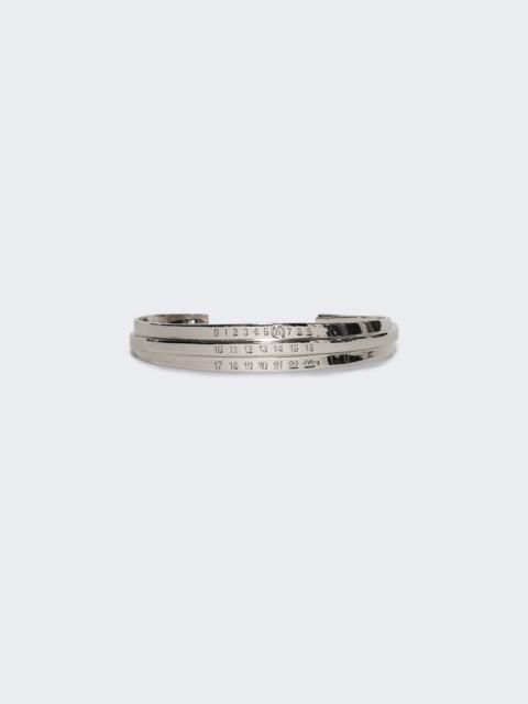 MM6 Maison Margiela Enamel Logo Cuff Polished Palladio