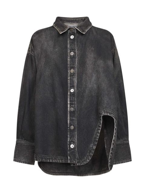 THE ATTICO Black denim "Diana" shirt jacket