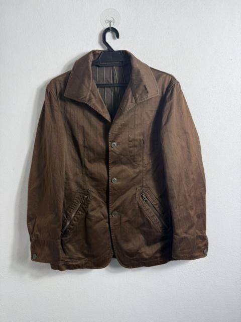 Other Designers BROWN STRIPEJAPANESE CASUAL JACKET BY PPFM JAPANESE BRAND