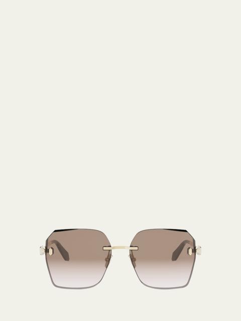 BVLGARI Serpenti Forever Metal Square Sunglasses