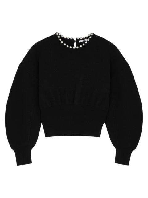 Alexander Wang Bead-embellished wool-blend jumper