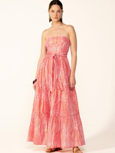 Poupette St Barth Long Dress Thelma - Pink Akoya