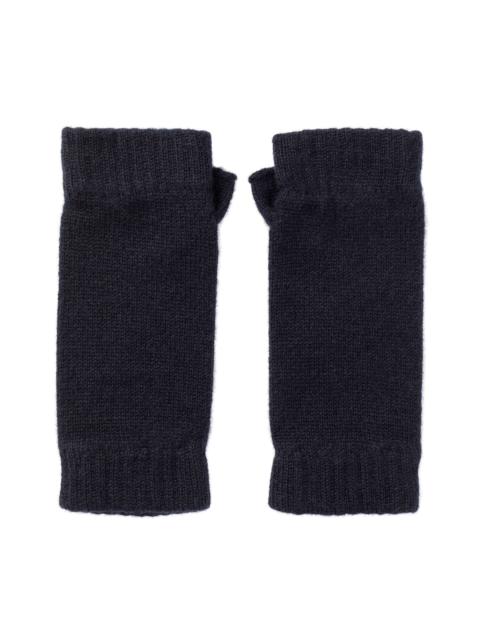 Johnstons of Elgin Navy Cashmere Wrist Warmers