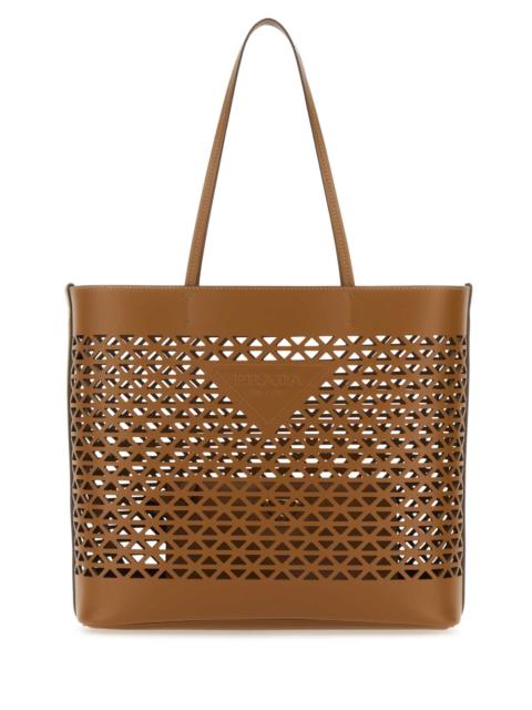 Prada Prada Women Caramel Leather Shopping Bag