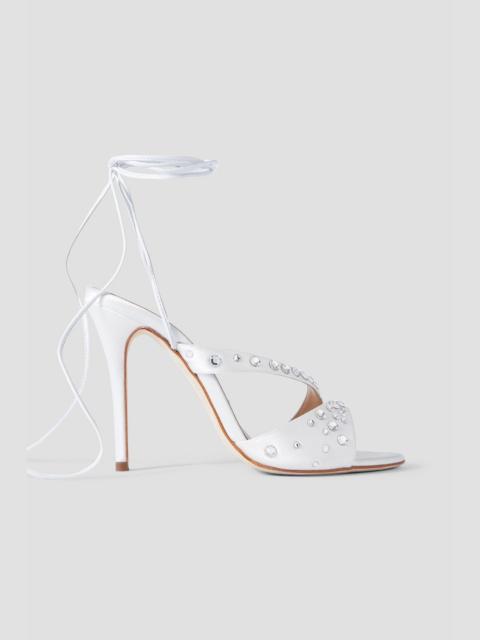 Alessandra Rich Crystal-embellished satin sandals