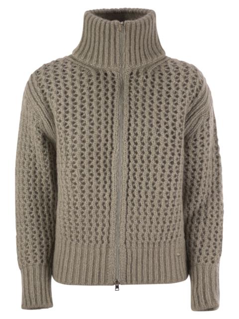 Herno Women Cardigan In Alpaca And Wool Yarn