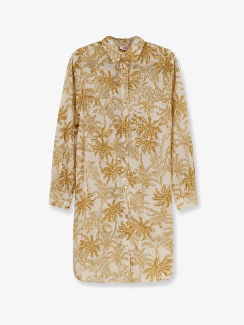 ERES Eres Women Long Panama Cotton Shirt With Printed Pattern