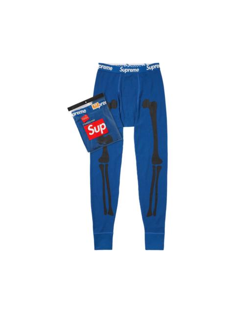 Supreme Supreme x Hanes Bones Thermal Pant (1 Pack) 'Blue'