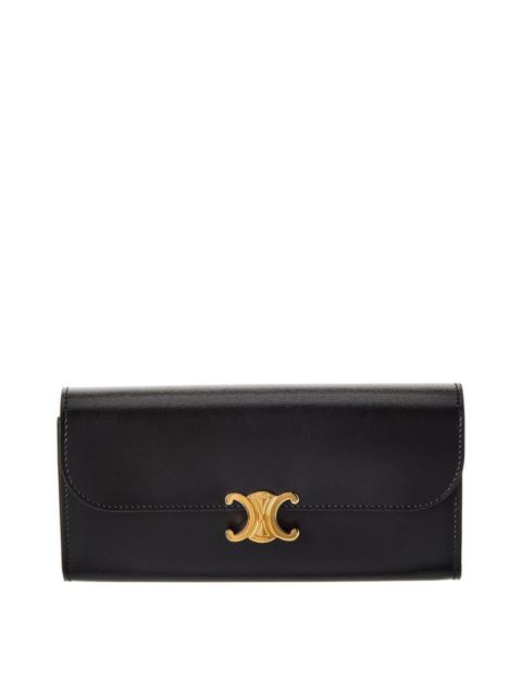 CELINE CELINE Triomphe Large Leather Continental Wallet