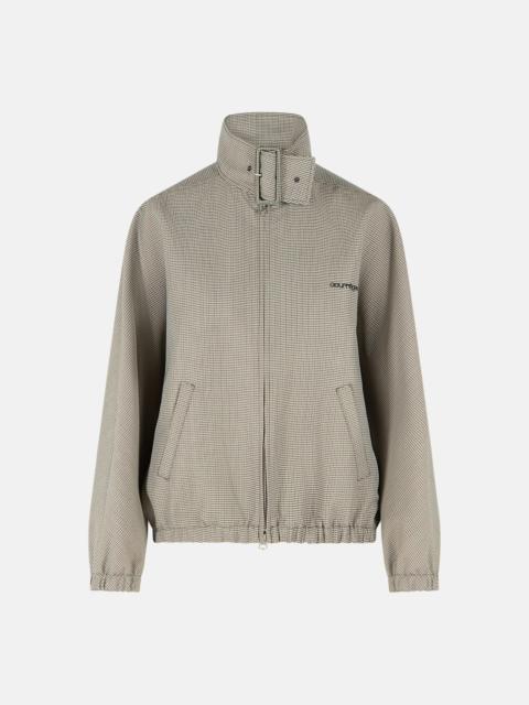 courrèges BEIGE WOOL BLEND BOMBER JACKET